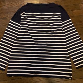 ユニクロ(UNIQLO)のユニクロ　ボーダー　長袖シャツ　L(Tシャツ/カットソー(七分/長袖))