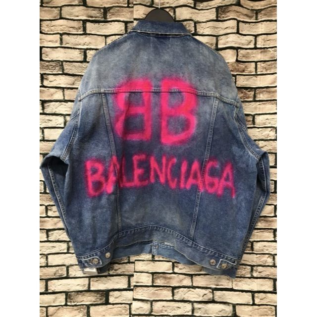 Balenciaga - バレンシアガ☆21AW ロゴスプレーペイントデニム