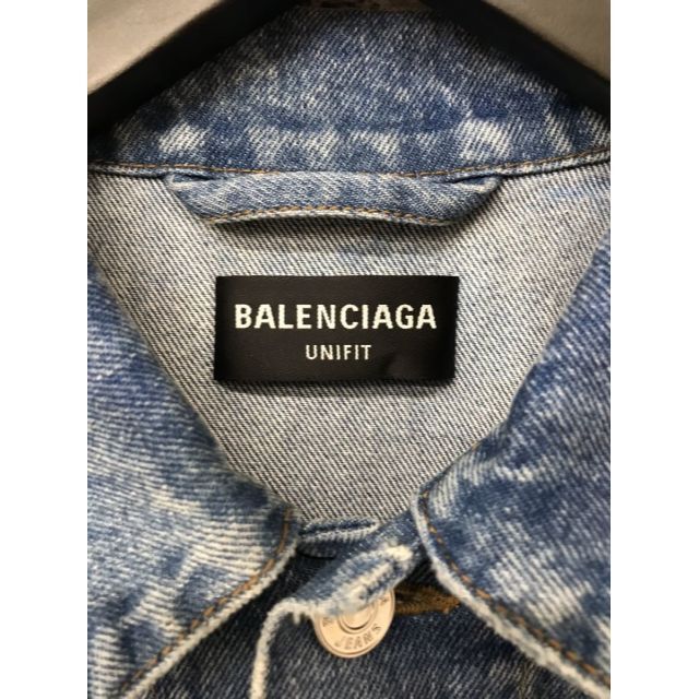 Balenciaga(バレンシアガ)のバレンシアガ★21AW ロゴスプレーペイントデニムジャケット Gジャン メンズのジャケット/アウター(Gジャン/デニムジャケット)の商品写真