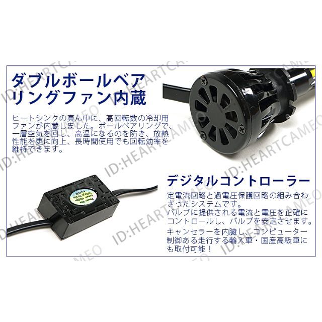 四面発光 LEDヘッドライトオールインワン D2R D2C D2S LEDチップ 4