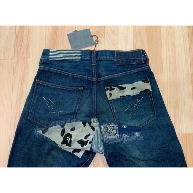 ☆激レア☆未使用☆ APE ZOZO 限定 ダメージ加工 デニム パンツ S 宅込