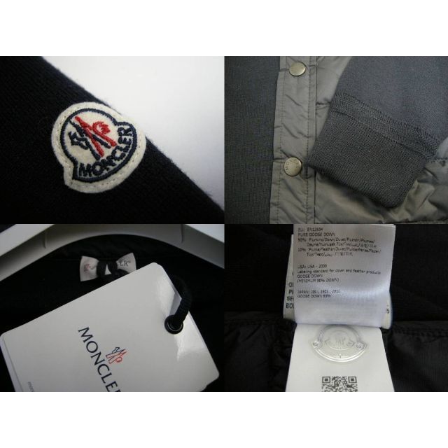 MONCLER(モンクレール)のサイズL◆新品 本物◆モンクレール シャツ型ニット切替 ダウンジャケット メンズ メンズのジャケット/アウター(ダウンジャケット)の商品写真