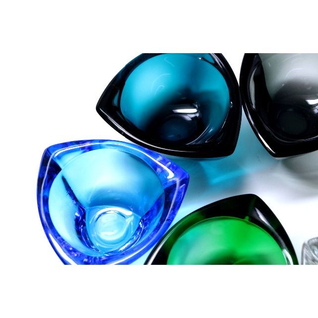 ARABIA(アラビア)のKaj Franck カイフランク ブルズアイ 6個セット エンタメ/ホビーの美術品/アンティーク(ガラス)の商品写真