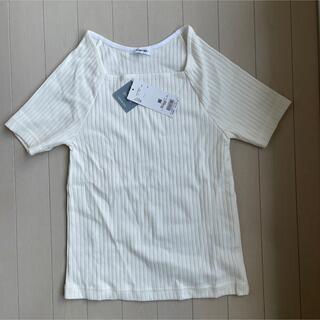 ナチュラルビューティーベーシック(NATURAL BEAUTY BASIC)のナチュラルビューティーベーシック　白リブT(Tシャツ(半袖/袖なし))