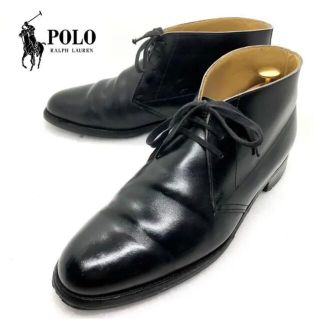 ポロラルフローレン(POLO RALPH LAUREN)のPOLO RALPH LAUREN チャッカブーツ 黒 日本製 25.0cm(ブーツ)