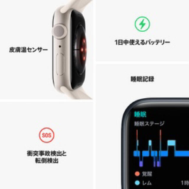 Apple(アップル)のApple Watch Series 8 (45mm) 早い者勝ち メンズの時計(腕時計(デジタル))の商品写真