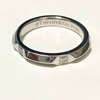 ティファニー(Tiffany & Co.)のお値下げ美品tiffanyトゥルー5PダイヤPT950プラチナリング6号(リング(指輪))