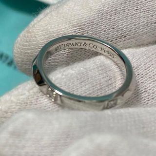 お値下げ美品tiffanyトゥルー5PダイヤPT950プラチナリング6号