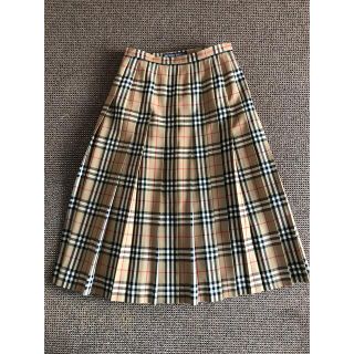 バーバリー(BURBERRY)のバーバリーチェック　ウール100% プリーツスカート (ひざ丈スカート)