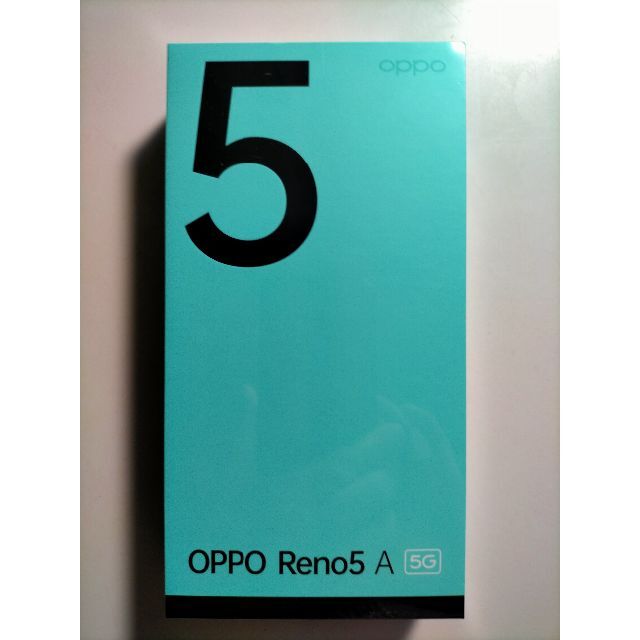 OPPO(オッポ)の（新品未使用）OPPO Reno 5A アイスブルー（eSIM対応版） スマホ/家電/カメラのスマートフォン/携帯電話(スマートフォン本体)の商品写真