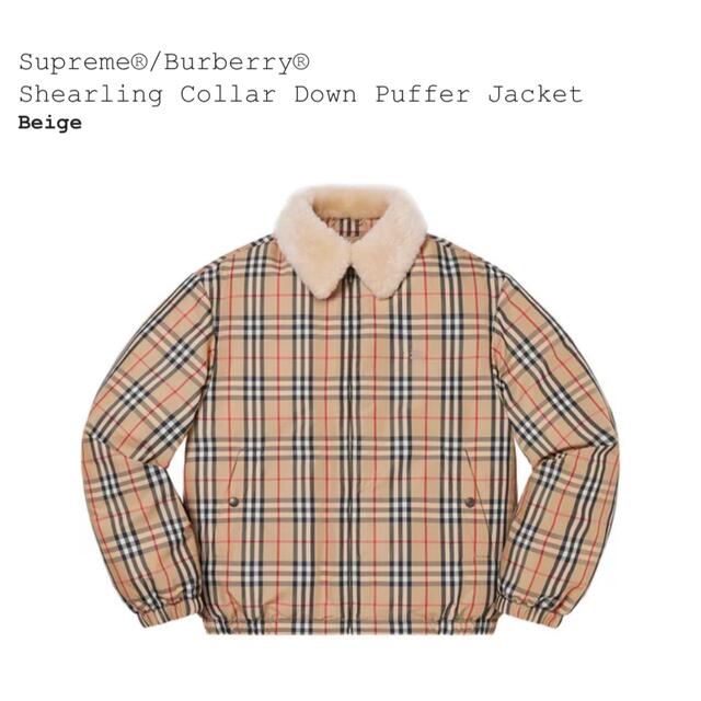 Supreme(シュプリーム)のSupreme / Burberry Down Puffer Jacket  M メンズのジャケット/アウター(ダウンジャケット)の商品写真