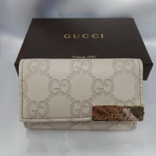 Gucci - グッチ GUCCI シマ キーケース 6連 プレート GGの通販 by