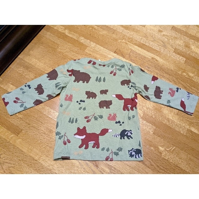 H&M(エイチアンドエム)の長袖　動物　ミッキーレギンス キッズ/ベビー/マタニティのベビー服(~85cm)(Ｔシャツ)の商品写真