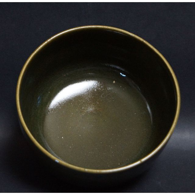 清 乾隆年製款 茶葉末釉 茶碗 蕎麦釉抹茶碗★時代物★◉美品◉