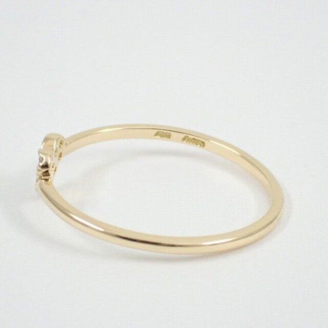 アーカー ハートパヴェ リング 指輪 K18/ダイヤモンド0.05ct 約9号
