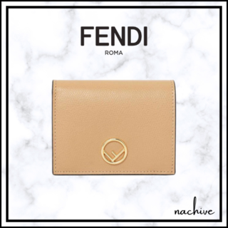フェンディ(FENDI)の【FENDI】F IS FENDI レザー 二つ折り財布 F15KR ベージュ(財布)