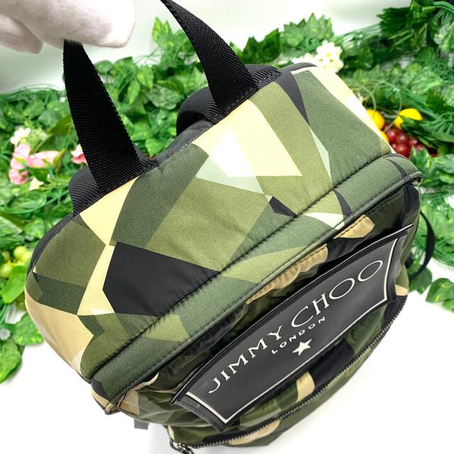 バックパック⭐️ジミーチュウ WILMER 迷彩 ナイロン レザー 美品 付属品-