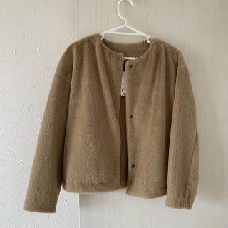 ユニクロ(UNIQLO)の【新品】 ファーコート　ジャケット　UNIQLO ユニクロ　ブラウン　レディース(毛皮/ファーコート)