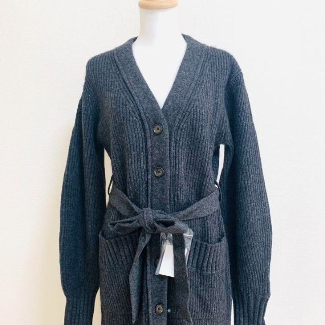 新品タグ付✨Belted Wool-blend Long Cardigan 3