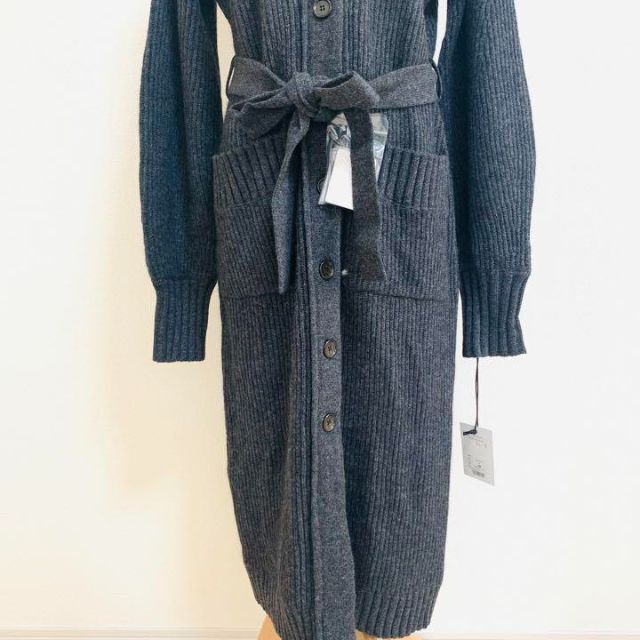 新品タグ付✨Belted Wool-blend Long Cardigan 5