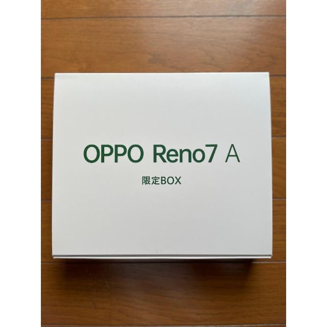 OPPO(オッポ)のOPPO Reno7A 限定BOX スターリーブラック +　Enco Buds スマホ/家電/カメラのスマートフォン/携帯電話(スマートフォン本体)の商品写真