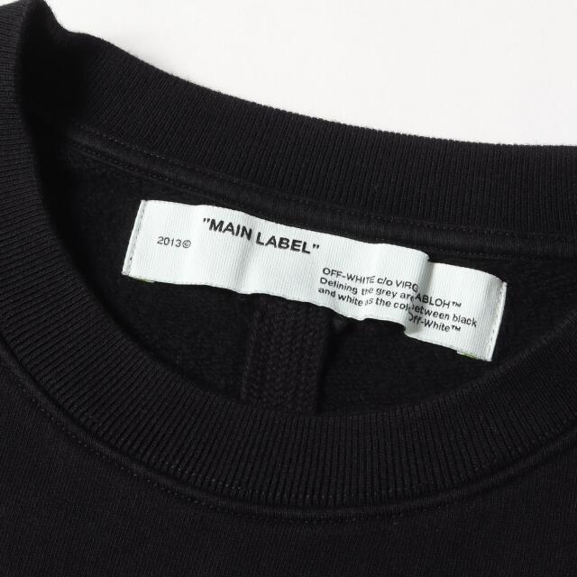 OFF-WHITE オフホワイト スウェット リフレクター アローマーク クルーネックスウェット トレーナー DIAG INDUSTRIAL SLIM  CREWNECK 19AW ブラック 黒 XXL トップス 長袖【メンズ】【中古】【美品】