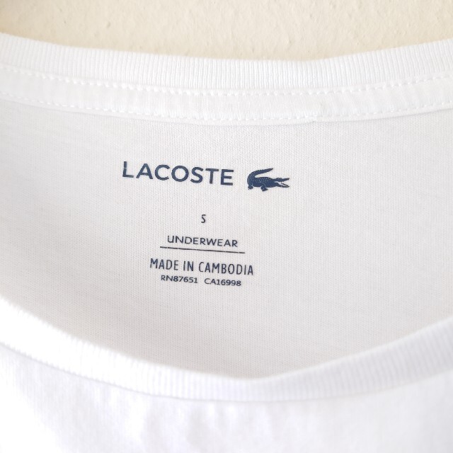 ラコステ 無地Tシャツ LACOSTE ホワイト | energysource.com.br