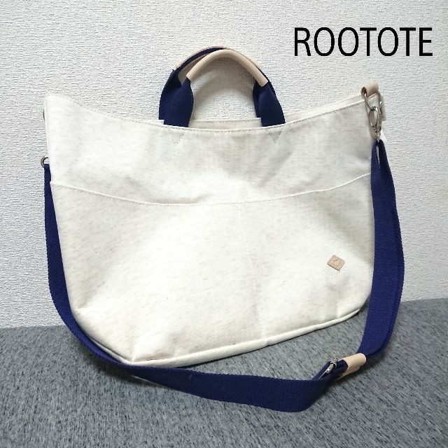 ROOTOTE(ルートート)のルートート キャンバス×ネイビー 2way 舟形 トートバッグ レディースのバッグ(ショルダーバッグ)の商品写真