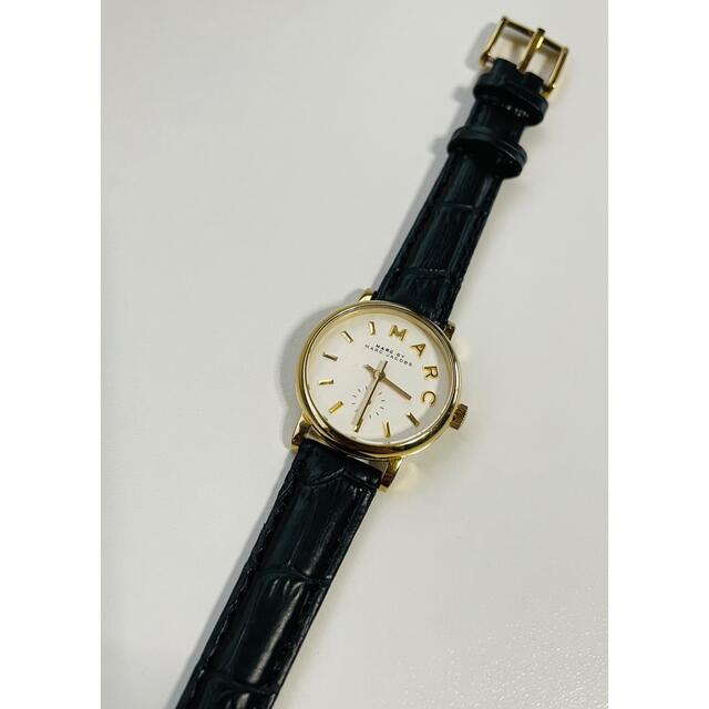 【電池・ベルト新品の美品】マークバイマークジェイコブスの腕時計！金×白！
