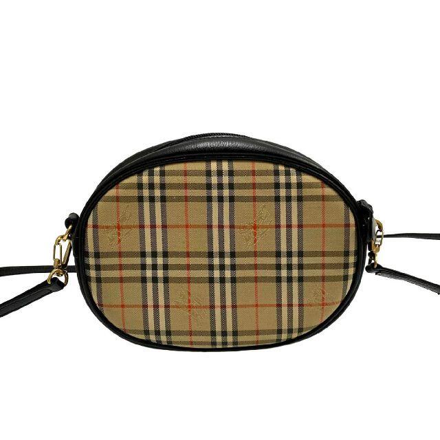 極 美品 バーバリーズ レザー ノバチェック ショルダーバッグ 25654