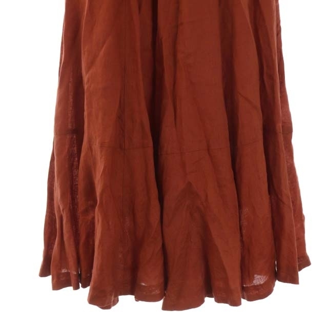 LOUNIE(ルーニィ)のルーニィ LOUNIE マキシスカート リネン フレア ロング 36 オレンジ レディースのスカート(ロングスカート)の商品写真