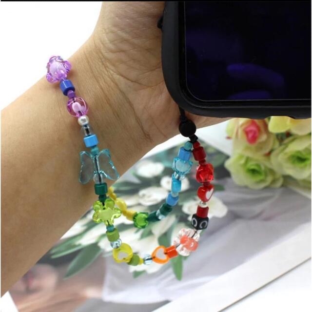 Phone Strap／Glossy Rainbow スマホ/家電/カメラのスマホアクセサリー(ストラップ/イヤホンジャック)の商品写真