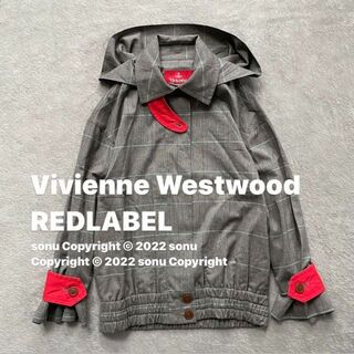 ヴィヴィアンウエストウッド(Vivienne Westwood)のヴィヴィアンウエストウッド フード付き グレンチェック ジャケット 01(ブルゾン)