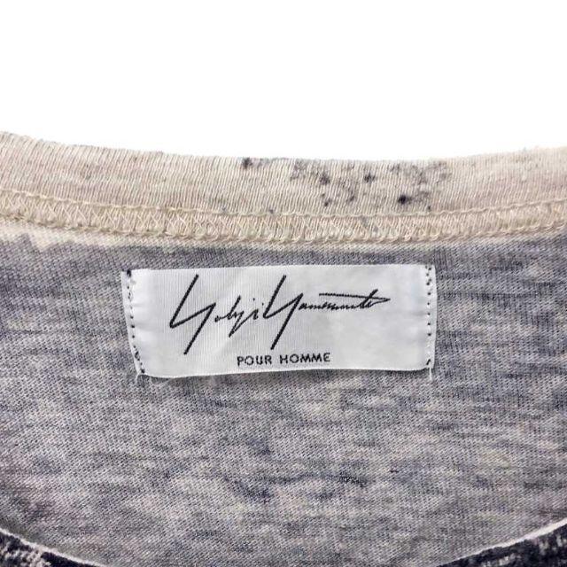Yohji Yamamoto(ヨウジヤマモト)のBランク Yohji Yamamoto POUR HOMME Tシャツ ネイビー メンズのトップス(Tシャツ/カットソー(半袖/袖なし))の商品写真