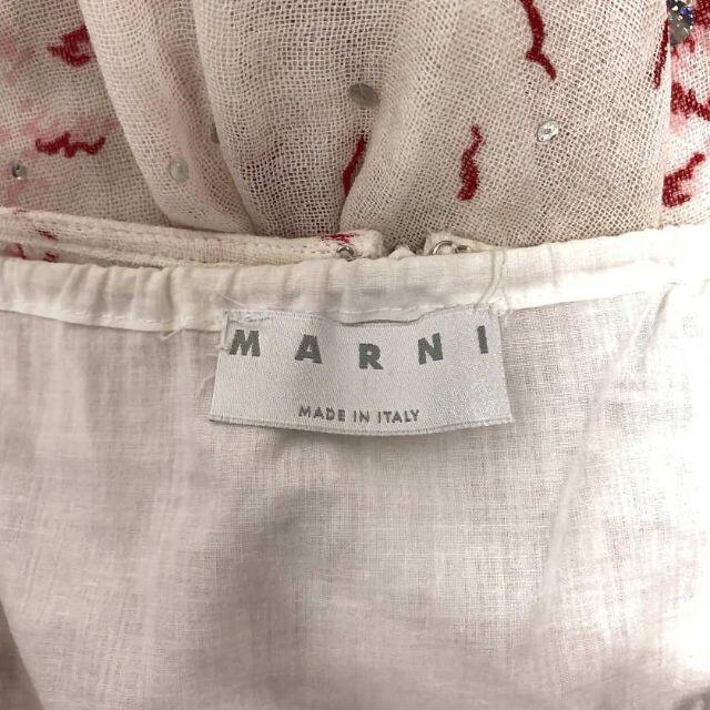 Marni(マルニ)のCランク スカート ベージュ マルチカラー スパンコール シースルー レディースのスカート(その他)の商品写真