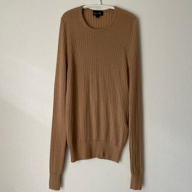 Drawer カシミヤシルクリブクルーネックニット (キャメル) 当社の