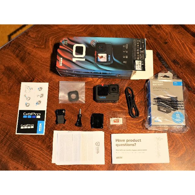 【良品】GoPro HERO 10 Black 新品Enduroバッテリー２個付