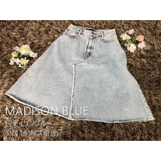 マディソンブルー(MADISONBLUE)の美品 MADISONBLUE デニムスカート 5POCKETS ブルー Sサイズ(ひざ丈スカート)