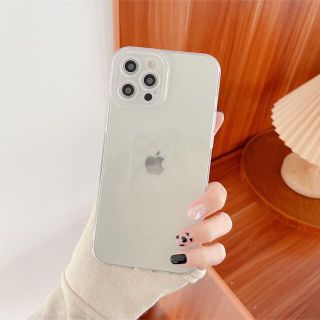 クリア　ブラウン　グリーン　シンプル　iPhoneXケースiPhoneXsケース(iPhoneケース)