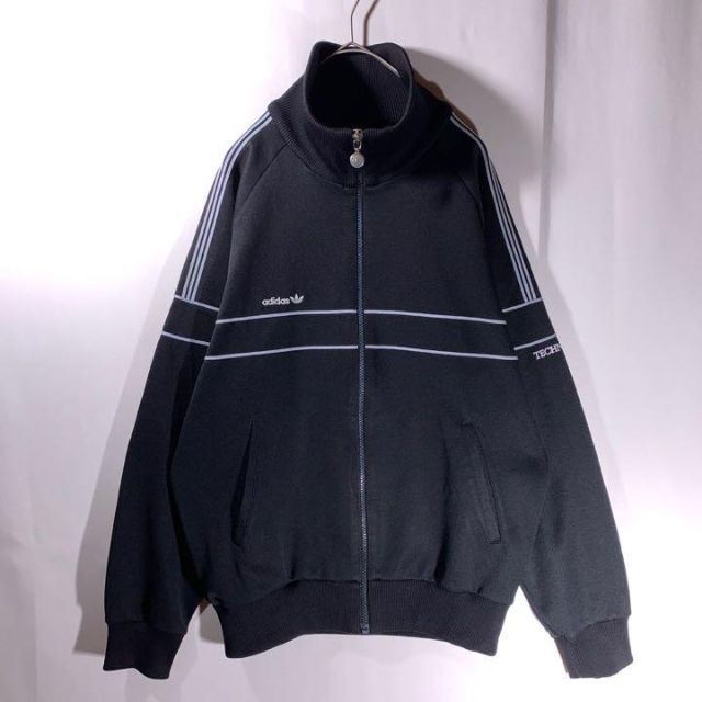 80s adidas トラックジャケット ジャージ デサント製 西ドイツ 黒 L 80s adidas トラックジャケット ジャージ デサント製 西ドイツ 黒 L