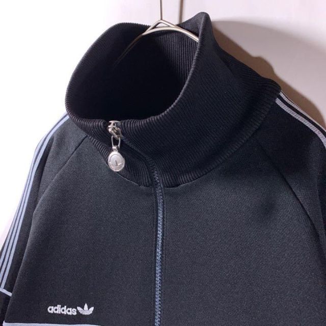 80s adidas トラックジャケット ジャージ デサント製 西ドイツ 黒 L 80s adidas トラックジャケット ジャージ デサント製 西ドイツ 黒 L
