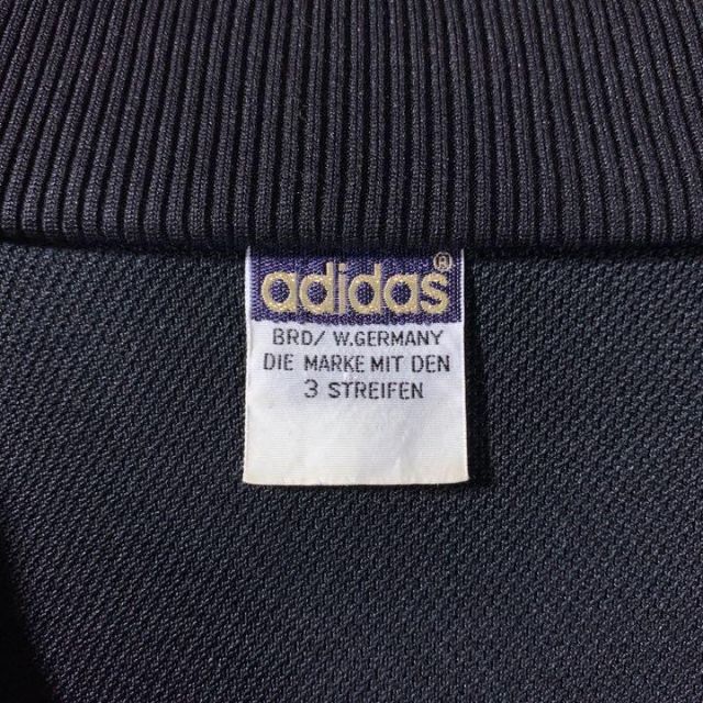 80s adidas トラックジャケット ジャージ デサント製 西ドイツ 黒 L
