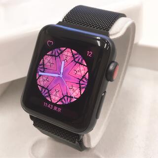 アップルウォッチ(Apple Watch)のアップルウォッチ series3 セルラー Apple Watch 38mm 黒(その他)