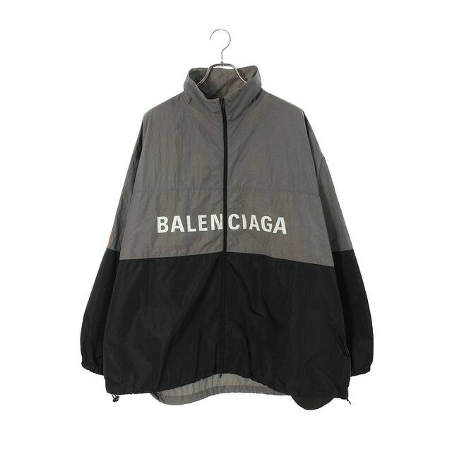 Balenciaga - バレンシアガ 534317 TDO05 ロゴプリントポプリンシャツブルゾン メンズ 46