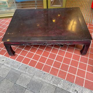 座卓　昭和レトロ　木製高級家具　マルダイ家具(ローテーブル)