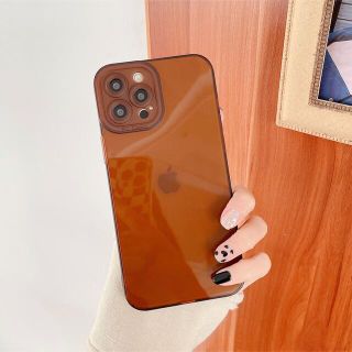 ブラウン　シンプル　クリア　グリーン　ブラック　iPhoneXsMaxケース(iPhoneケース)