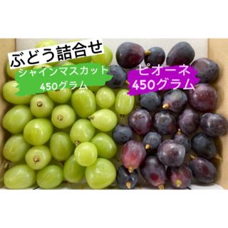 山梨県産　シャインマスカット・ピオーネ詰合せ　900g以上(フルーツ)