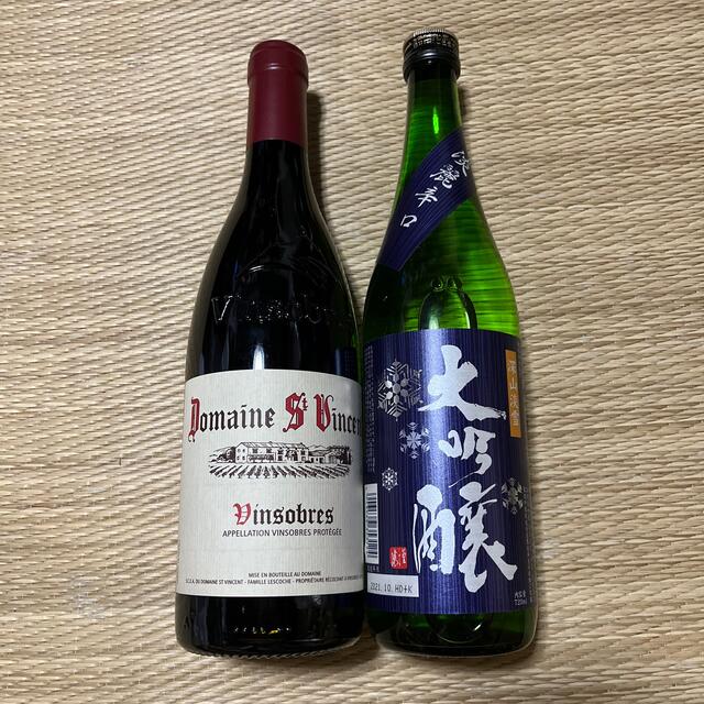 「赤ワインと日本酒の2本セット」　アルコール　果実酒　大吟醸　お歳暮