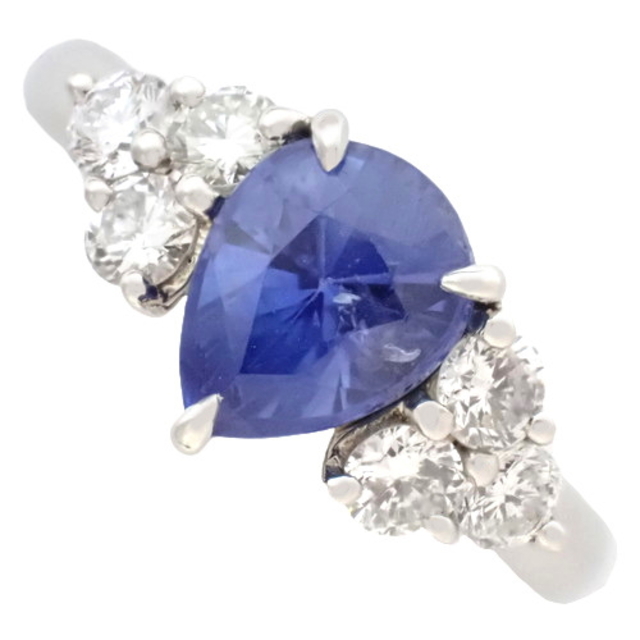 ノーブランドリング・指輪 ブルーサファイア ダイヤモンドリング Pt900プラチナ シルバー銀 ブルー青 40802030475