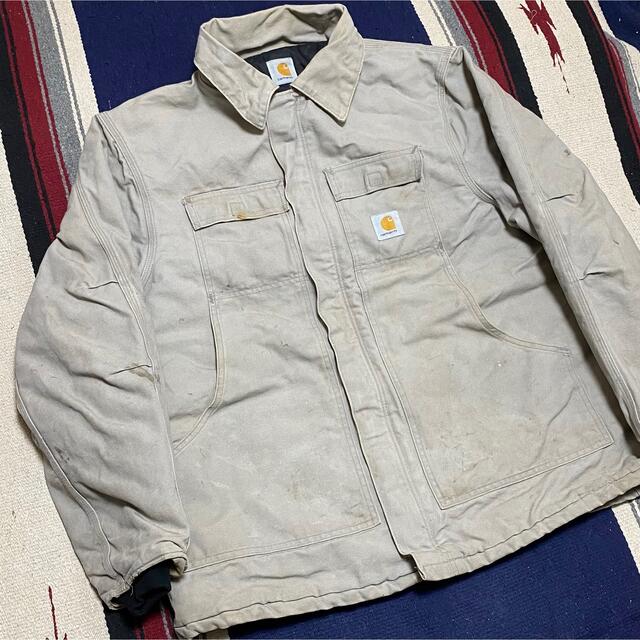 carhartt(カーハート)の90s 古着 カーハート ダック地 ジャケット ロゴタグ カバーオール メンズのジャケット/アウター(ブルゾン)の商品写真